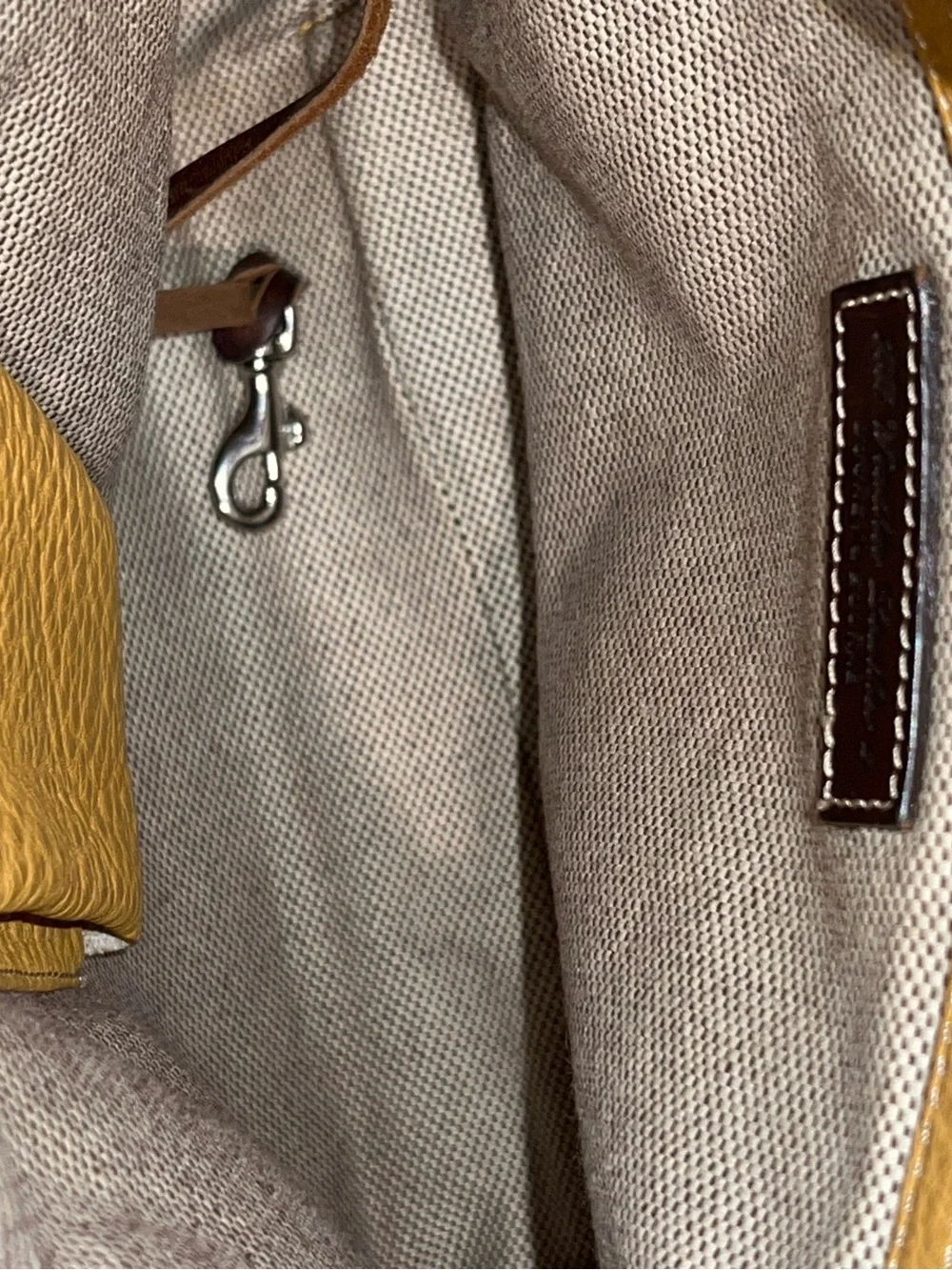 Vintage Dooney & Bourke AWL Leather Backpack & Wallet Set British Tan